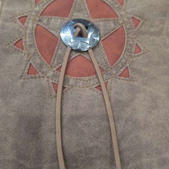 Vintage 90s Gold River Western Denim & Faux Suede Vest NWT - XL - Picture 7 of 10